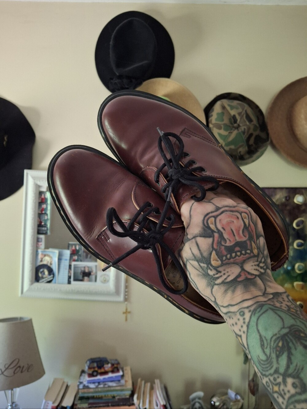 Dr Martens unisex Burgundy Oxford Shoes
